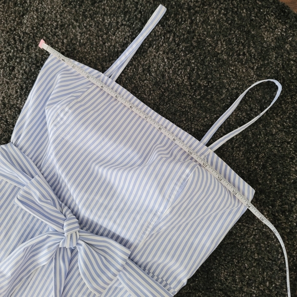 NWT Banana Republic blue striped midi dress 00P - Picture 7 of 10